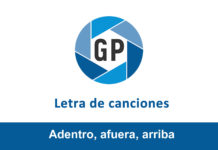 Letra Adentro, afuera, arriba Letra Adentro, afuera, arriba