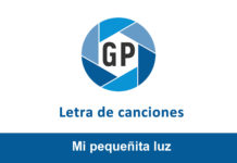 Letra Mi pequeñita luz Letra Mi pequeñita luz