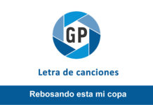 Letra Rebosando esta mi copa Letra Rebosando esta mi copa