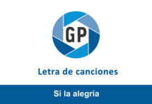 Letra Sí la alegría Letra Sí la alegría