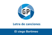 Letra El ciego Bartimeo Letra El ciego Bartimeo