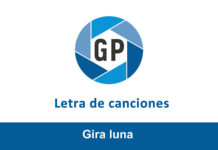 Letra Gira luna Letra Gira luna