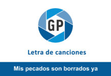 Letra Mis pecados son borrados ya Letra Mis pecados son borrados ya