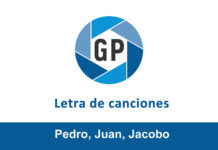 Letra Pedro, Juan, Jacobo Letra Pedro, Juan, Jacobo