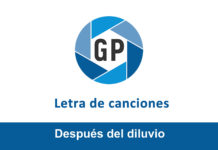 Letra Después del diluvio Letra Después del diluvio