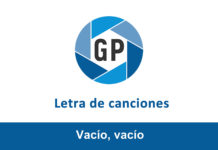 Letra Vacío, vacío Letra Vacío, vacío