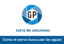 Letra Como el siervo busca por las aguas Letra Como el siervo busca por las aguas
