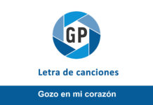 Letra Gozo en mi corazón Letra Gozo en mi corazón