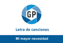 Letra Mi mayor necesidad de Oneris Silgado Letra Mi mayor necesidad de Oneris Silgado