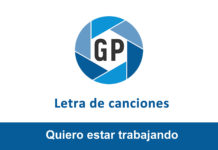 Letra Quiero estar trabajando Letra Quiero estar trabajando